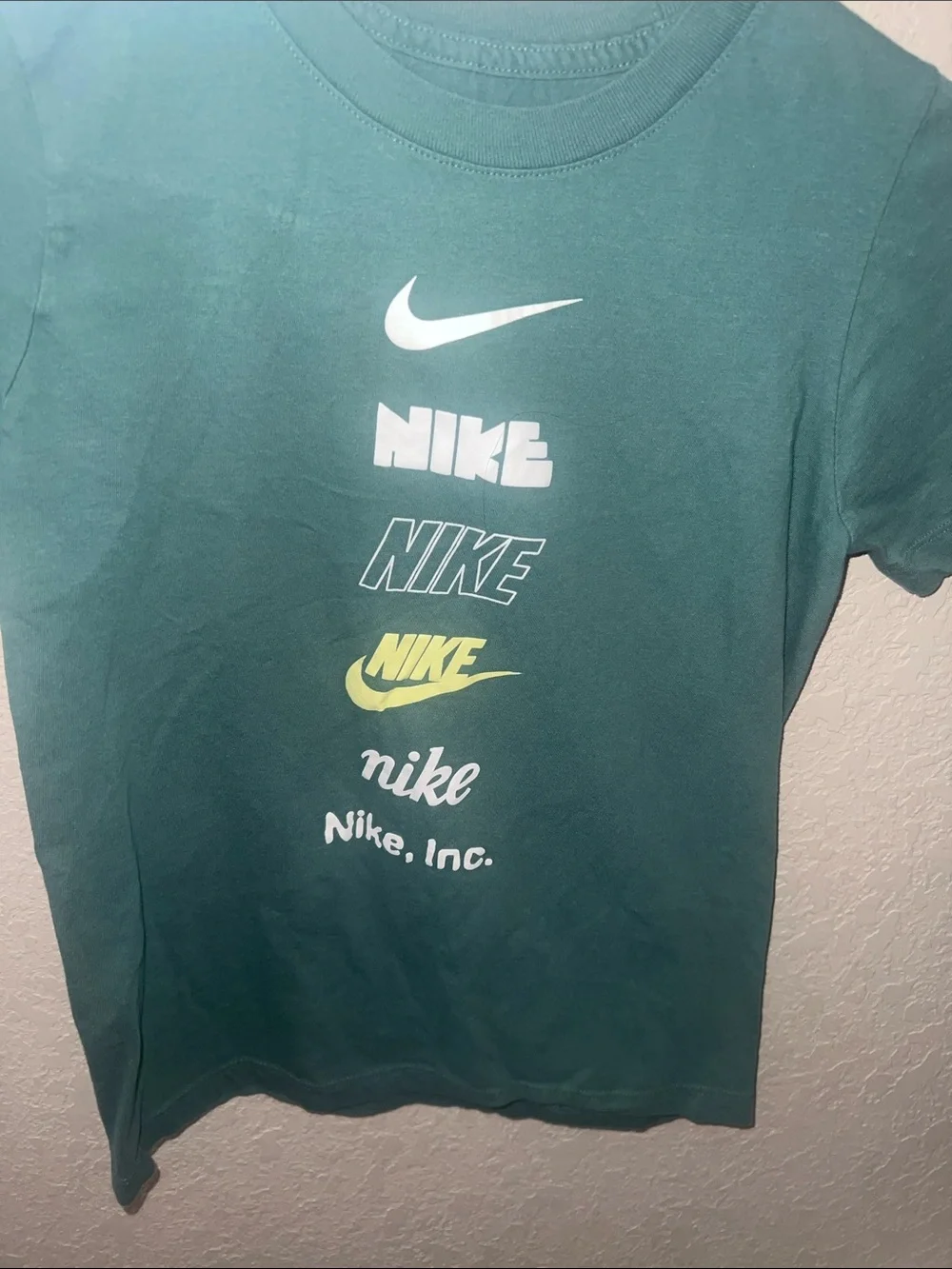 Nike Teal Short-Sleeve Tee with Multi-Style Logos